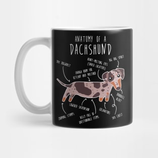 Red Dapple Dachshund Dog Anatomy Mug